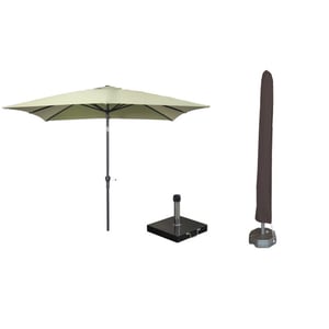 Garden Impressions Lotus parasolset 250x250 met voet en hoes