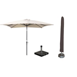 Garden Impressions Lotus parasolset 250x250 met voet en hoes