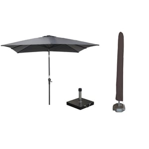 Garden Impressions Lotus parasolset 250x250 met voet en hoes
