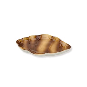 House Vitamin Plate croissant brown dolomite 20x13,5x3cm