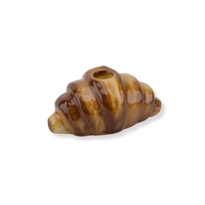 House Vitamin Candle holder croissant dolomite brown 14,5x8,5x6,5cm