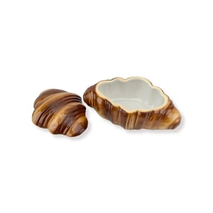 House Vitamin Storage jar croissant jar brown dolomite 16,5x10x7,5cm