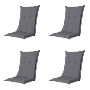 Madison tuinstoelkussen lage rug oxford grey ca. 105x50 cm set van 4