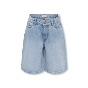 Only Kogsonny hw wide rhinst dnm shorts azg licht