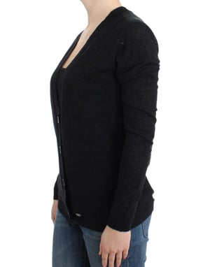 Costume National Gray wool alpaca cardigan