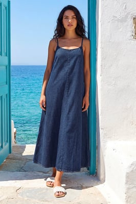 Strappy A-Line Maxi Dress