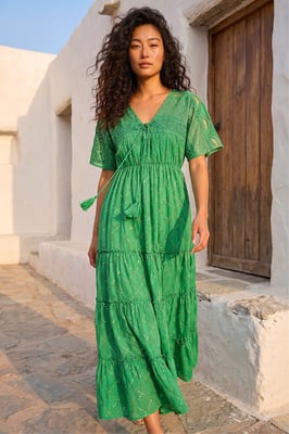 Petite Boho Shimmer Maxi Dress