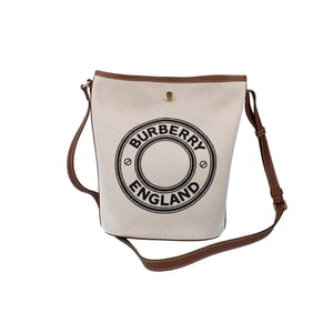 Burberry Medium Canvas Bucket Bag - Wheat