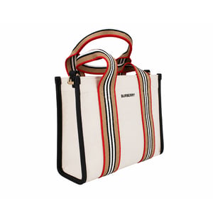 Burberry Mini Canvas Tote Bag - Natural