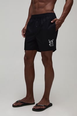 Relaxed fit Cotton Boxer Style Embroidered Short