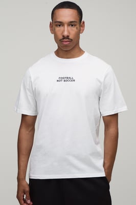 Regular Football Not Soccer Print T-Shirt