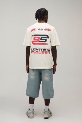 Tall Regular Lightning McQueen Motor License Print T-shirt
