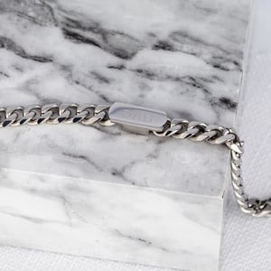 Mens Stainless Steel DAD Curb Bracelet