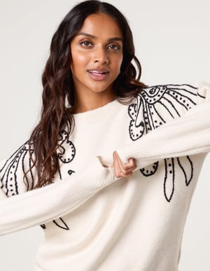 Embroidery Shoulder Detailing Jumper