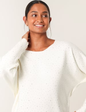 Jumper With Silver Rhinestones