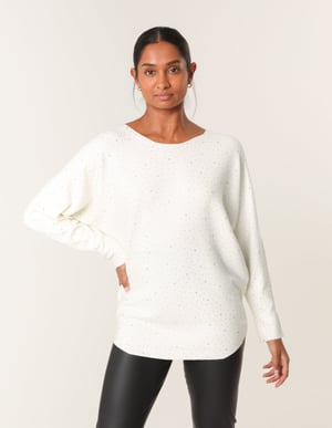 Jumper With Silver Rhinestones
