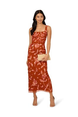 Bead Square Neck Dress