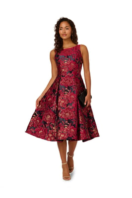 Boat Neck Midi Dress