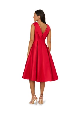 Roll Neck Mikado Dress