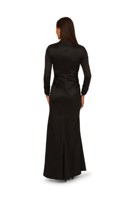 Stretch Taffeta Tuxedo Dress