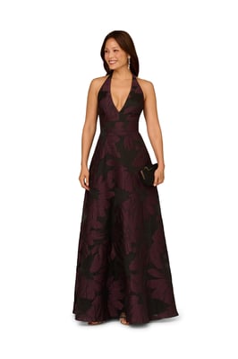 Aidan Organza Jacquard Long Dress