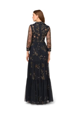 Bead Mesh Long Dress