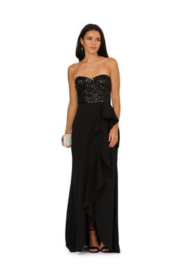 Strapless Bead Mesh Dress