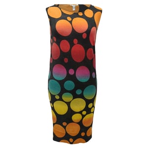Diane von Furstenberg jurk met stippenprint in veelkleurige wol