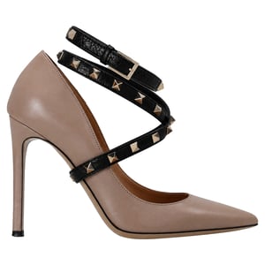 Valentino Garavani pumps met studs in beige leer