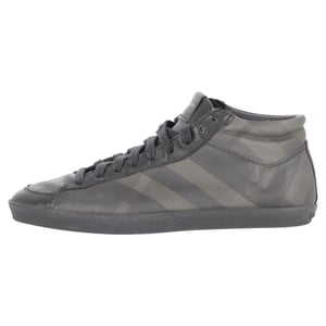 Burberry Check-Print High-Top Sneakers in Grey Coated Canvas