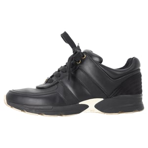 Chanel CC Low-Top Sneakers in Black Calf Leather