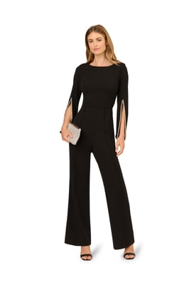 Split Sleeve Crepe Jumpsuit