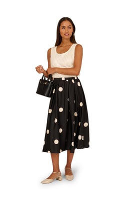 Pull On Pleated Skirt