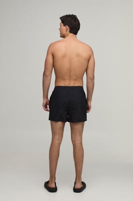 Side Stripe Panelled Applique Short Length Swim Short