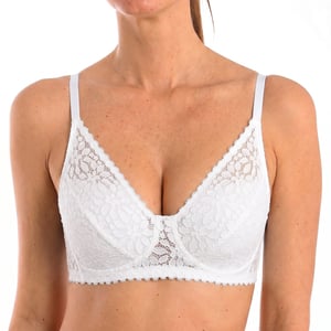 Women's Floral Lace Triangle Bra, Wire-Free
