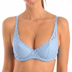 Dames Push-Up Beugelbh met Bloemenkant 00DFE