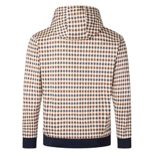 Aquascutum Active Club Check Hoodie Navy