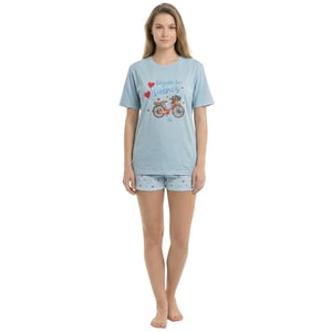 Dames Zomerse Korte Mouwen Katoenen Pyjama's KL40000