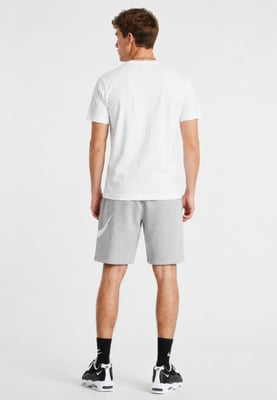 Nike Mens Tracksuit Icon Swoosh T Shirt Icon Swoosh Shorts Set in White/Grey