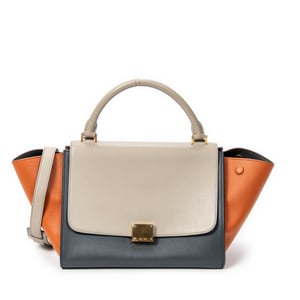 Small Tricolor Trapeze  Shoulder Bag