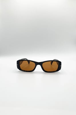 Bold Retangle Sunglasses in Black