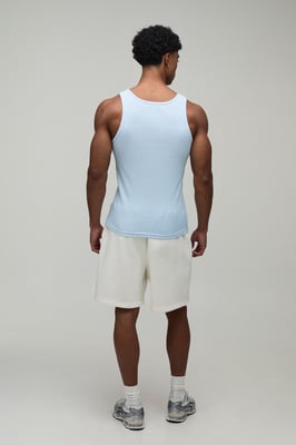 Basic Muscle Fit Ribbed Vest