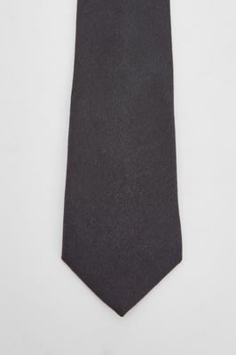 Black Linen Look Tie