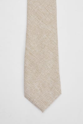 Dark Beige Linen Look Tie