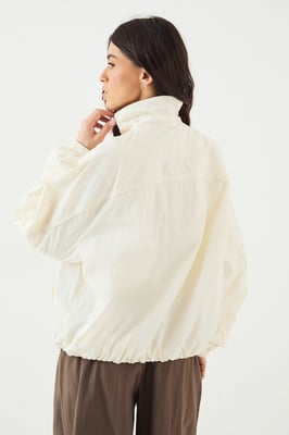 DSGN Studio Nylon Zip Through Funnel Neck Track Jacket