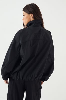 DSGN Studio Nylon Zip Through Funnel Neck Track Jacket