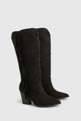 Wide Fit Fringe Cowboy Boots