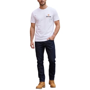 Timberland Mens T Shirts Illustrated Tree Logo Crew Neck Pullover Summer Top New