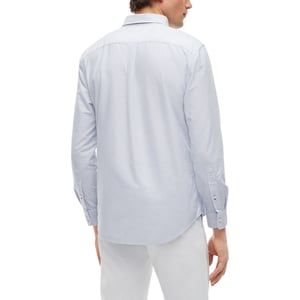Tommy Hilfiger Mens Oxford Shirts Ithaca Stripe Regular Long Sleeve Cotton Shirt