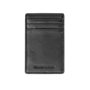 Men’s RFID Genuine Leather Card Holder Wallet, Slim ID & Card Case in Black
